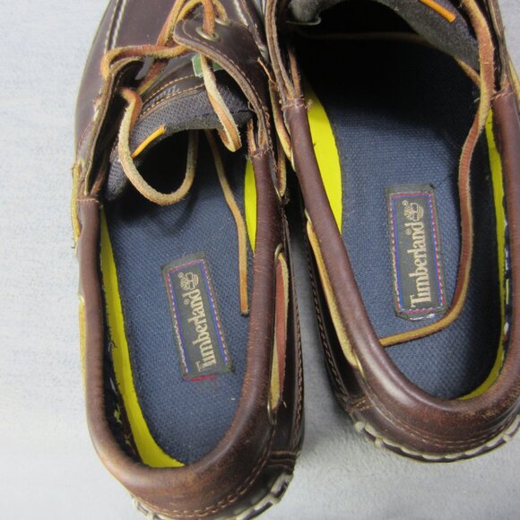 Timberland Men 11M Kiawah Bay Earth Keepers Boat Shoes Brown Leather - Picture 4 of 8
